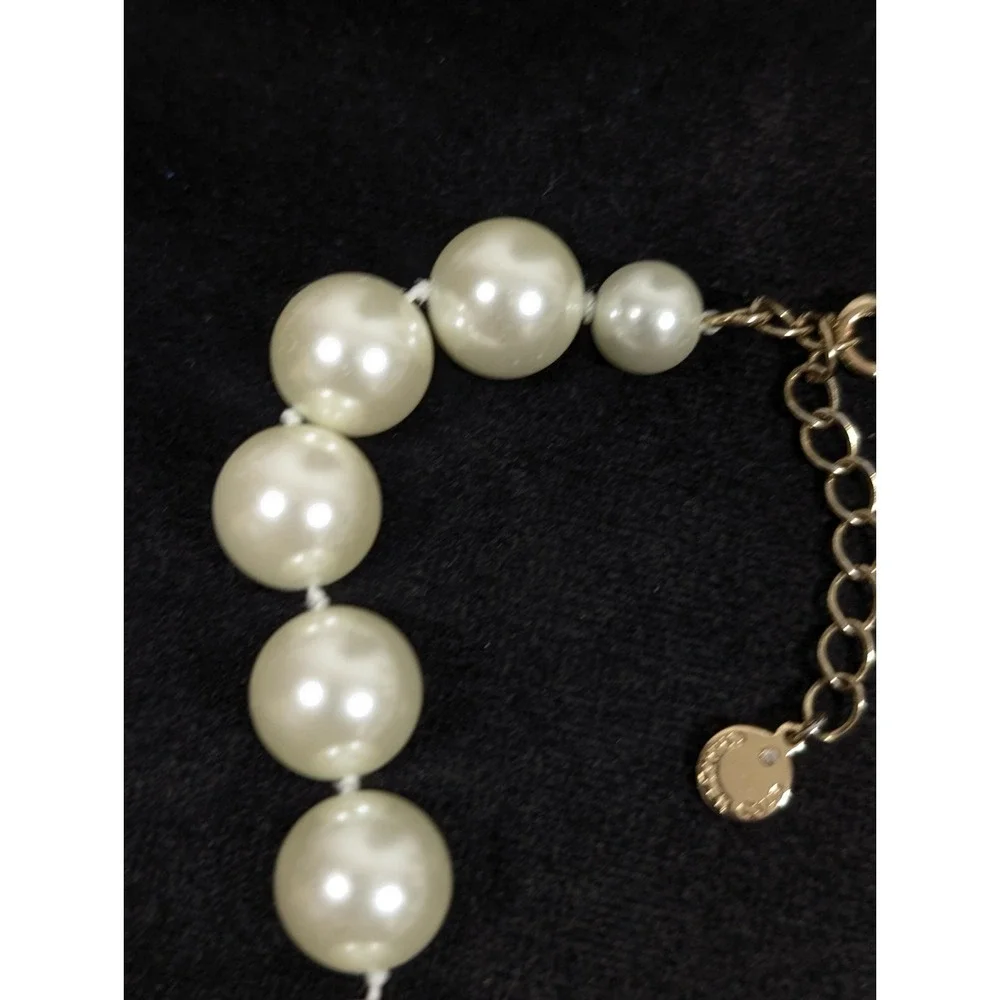 Charter Club‎ Cream Glass Faux Pearl Classic Hollywood Chic Necklace 18